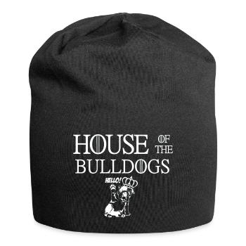 Haus der Bulldoggen - Jersey-Beanie - Schwarz - Vorne