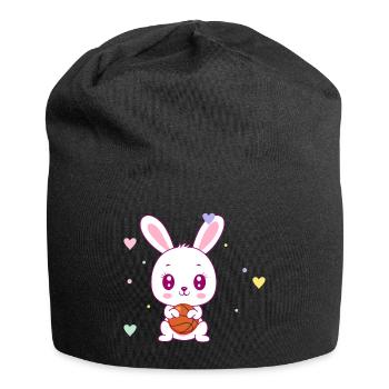 Cute Basketball Bunny - Jersey Beanie - black - Front