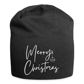 Merry Christmas - Jersey-Beanie - Schwarz - Vorne
