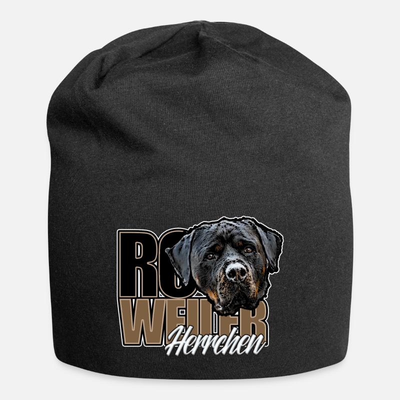 Rottie Herrchen - Jersey-Beanie - Schwarz
