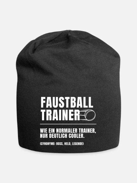 Faustball Trainer Definition - Jersey-Beanie - Schwarz