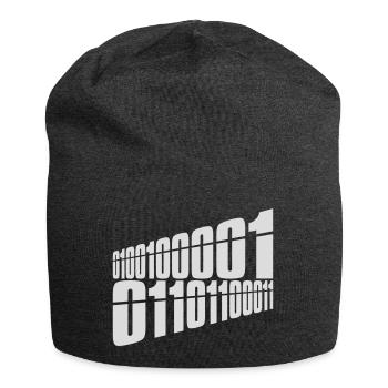 Binär Code Programm Sprache - Jersey-Beanie - Anthrazit - Vorne