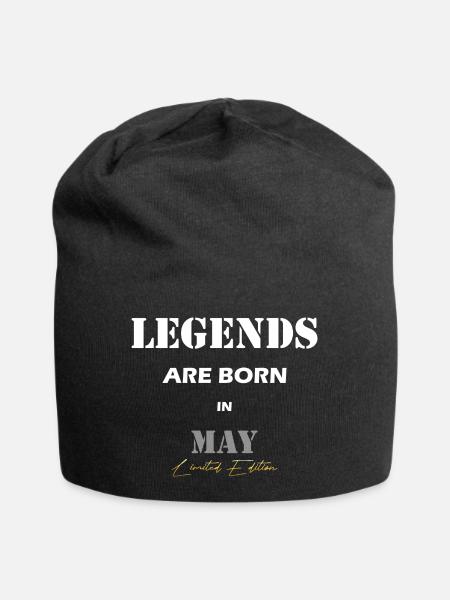 May Legends Gift white - Jersey Beanie - black