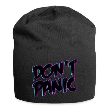 Dont Panic Don ́t Panic | Colors changeable - Jersey Beanie - black - Front