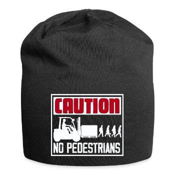 Caution No Pedestrians Forklift Driver - Jersey Beanie - black - Front