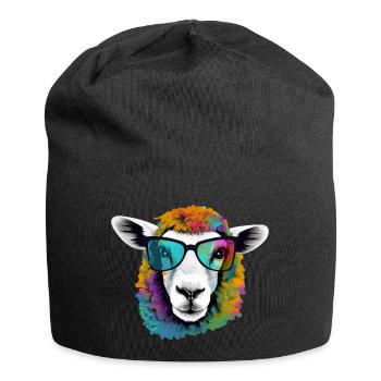 Mimou das Schaf - Jersey-Beanie - Schwarz - Vorne