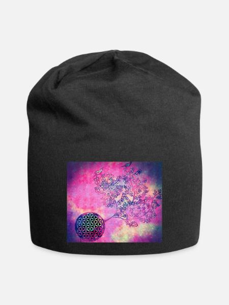 Persischer Lebensbaum Nr. 3 - Jersey-Beanie - Schwarz