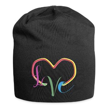 L♡VE - Jersey-Beanie - Schwarz - Vorne