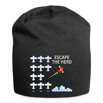 Aviation plane spotter and photographer design - Jersey Beanie - black - Front