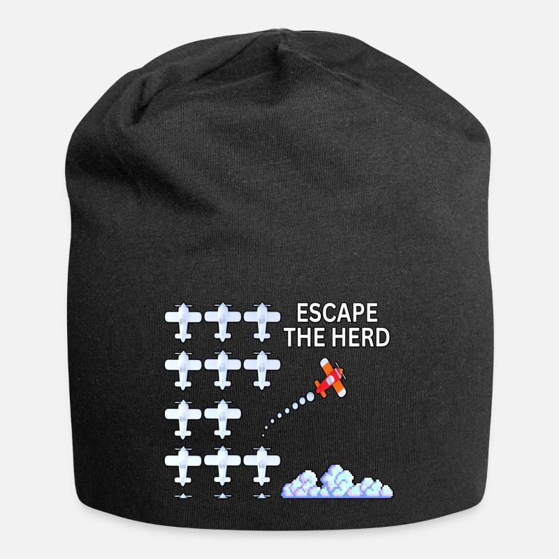 Observateur d’avion d’aviation et conception de photographe - Bonnet en jersey - noir