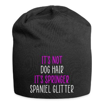 Paillettes d’épagneul Springer - Bonnet en jersey - noir - Devant