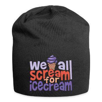 Sommer - Jersey-Beanie - Schwarz - Vorne
