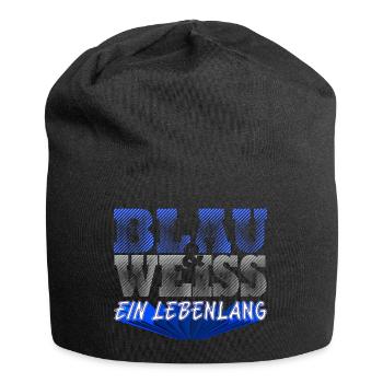 Blau Weiss ein Leben Lang - Jersey-Beanie - Schwarz - Vorne