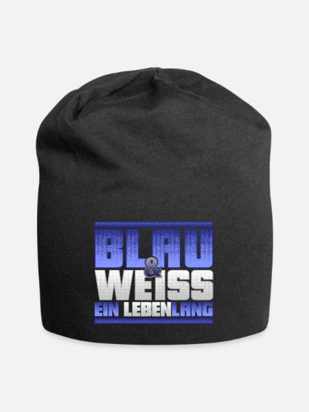 Blau Weiss ein Leben Lang - Jersey-Beanie - Schwarz