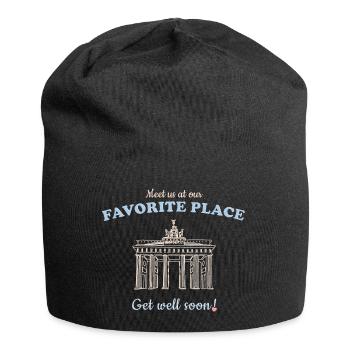 Rétablissez-vous bientôt Retrouvez-nous à notre endroit préféré, Berlin - Bonnet en jersey - noir - Devant
