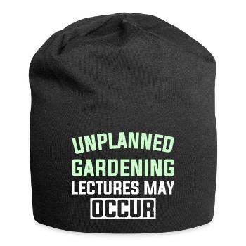 DES CONFÉRENCES DE JARDINAGE IMPRÉVUES PEUVENT AVOIR LIEU - Bonnet en jersey - noir - Devant