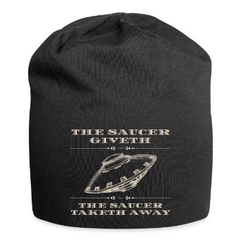 Saucer Lover Giveth And Taketh Away UFO Alien - Jersey-Beanie - Schwarz - Vorne