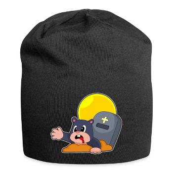 Pierre tombale d’Halloween de Mole - Bonnet en jersey - noir - Devant