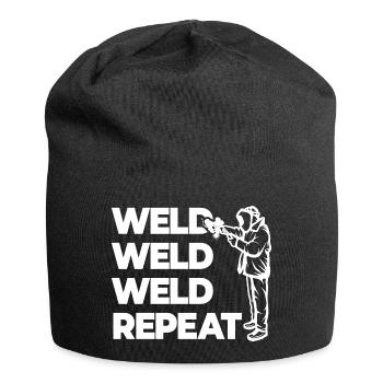 Weld Weld Weld Repeat - Jersey Beanie - black - Front