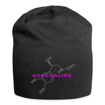 Adrenaline Strukturformel - Jersey-Beanie - Schwarz - Vorne