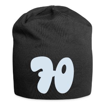 Number 70 pastel blue - Jersey Beanie - black - Front