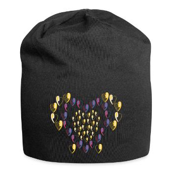 La coupe du coeur. - Bonnet en jersey - noir - Devant