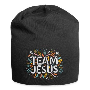 I am Jesus – colorful message - Jersey Beanie - black - Front