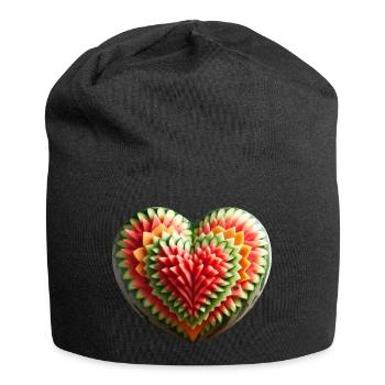 Un cœur de melon - Bonnet en jersey - noir - Devant