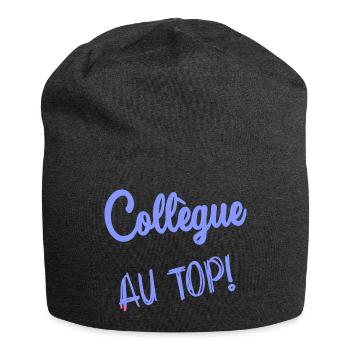 COLLEGUE. DEPART. RETRAITE. EMPLOI. HUMOUR - Bonnet en jersey - charbon - Devant