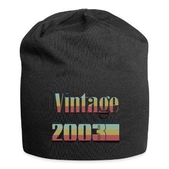2003 Geburtstag 2003 Jahrgang 2003 Geburtstag - Jersey-Beanie - Schwarz - Vorne