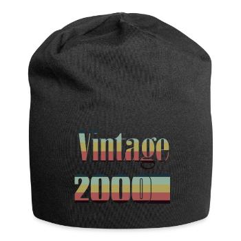 2000 Geburtstag 2000 Jahrgang 2000 Geburtstag - Jersey-Beanie - Schwarz - Vorne