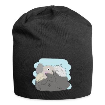 Design illustré avec un vautour - Bonnet en jersey - noir - Devant