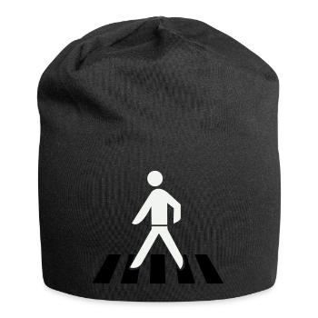 zebra streifen überqueren - Jersey-Beanie - Schwarz - Vorne