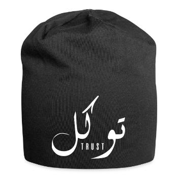 Tawakoll in Arabic - trust - Jersey Beanie - black - Front