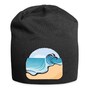 Plage de sable - Bonnet en jersey - noir - Devant