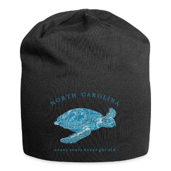 Nord Carolina Schildkröte Silhouette - Jersey-Beanie - Schwarz - Vorne