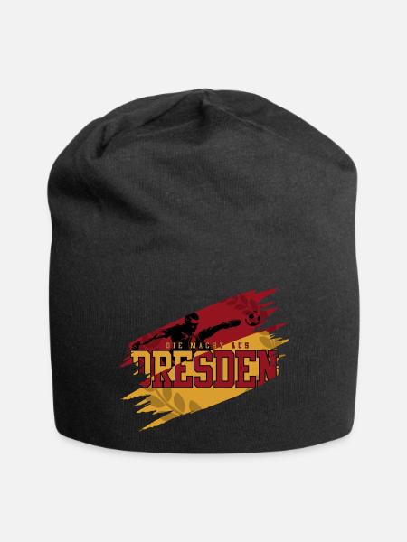 Fussball Dresden Fan Familie - Jersey-Beanie - Schwarz