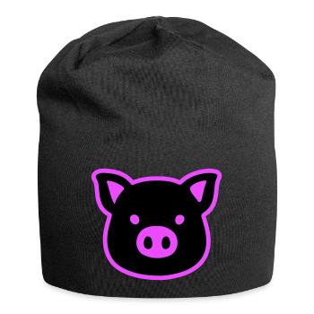 Pig Head Sow - Jersey Beanie - black - Front