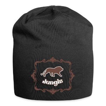 Lion and jungle - Jersey Beanie - black - Front