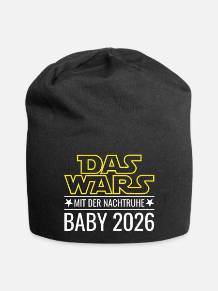 Baby 2026 - Das wars mit der Nachtruhe - Jersey-Beanie - Schwarz