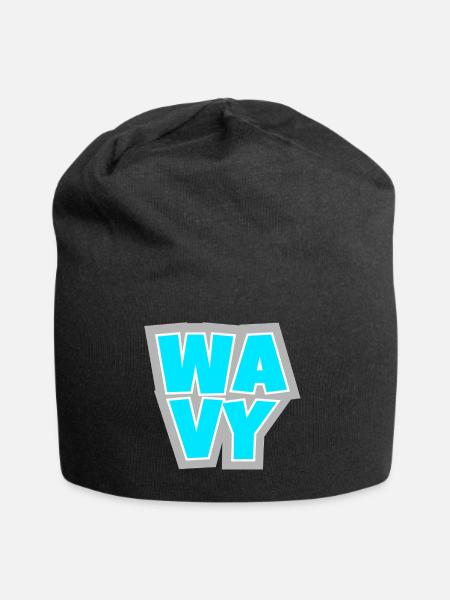 WAVY - locker, cool und immer im Flow. - Jersey-Beanie - Schwarz