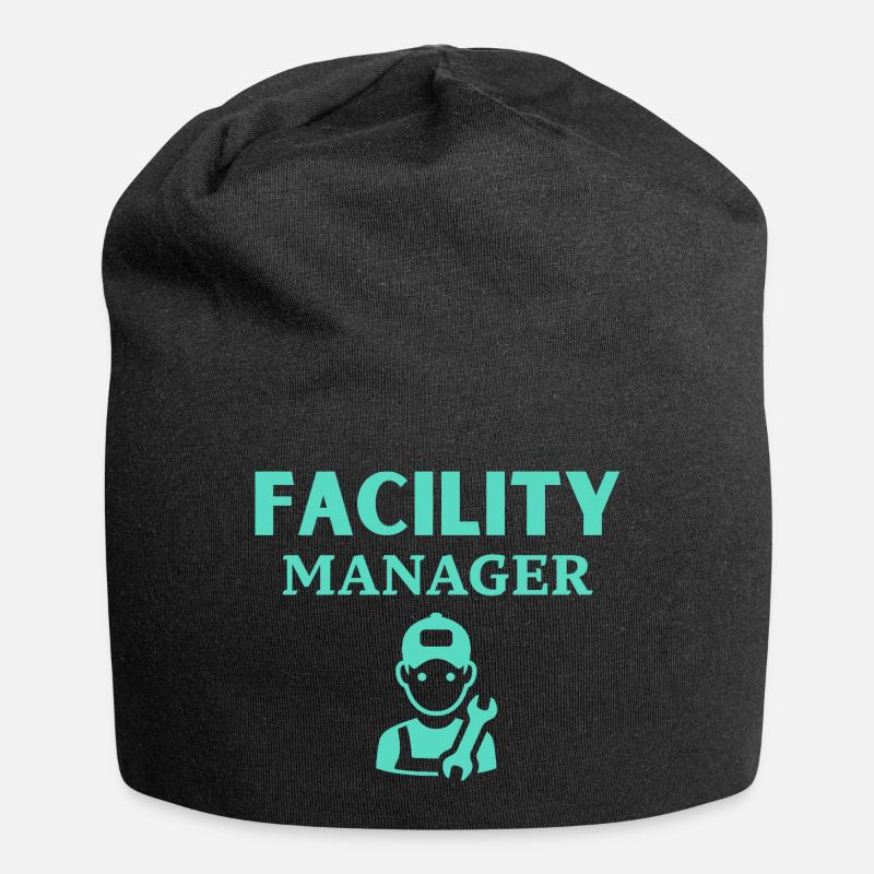 Facility Manager - Jersey-Beanie - Schwarz