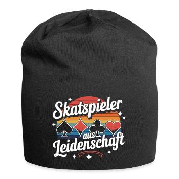 Passionate Skat Players Retro Skat Cards - Jersey Beanie - black - Front