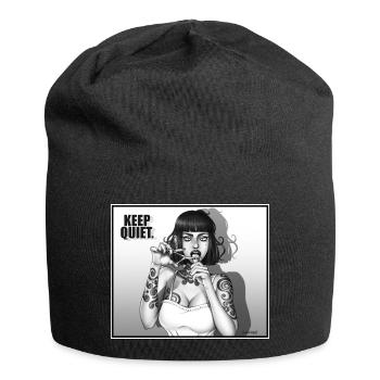 KEEP_QUIET - Bonnet en jersey - noir - Devant