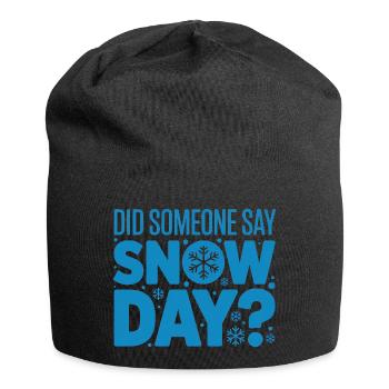 Fier supporter des jours de neige Jour de neige Hiver - Bonnet en jersey - noir - Devant