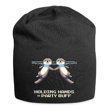 Holding hands = group strengthening | Otter RPG - Jersey Beanie - black - Front