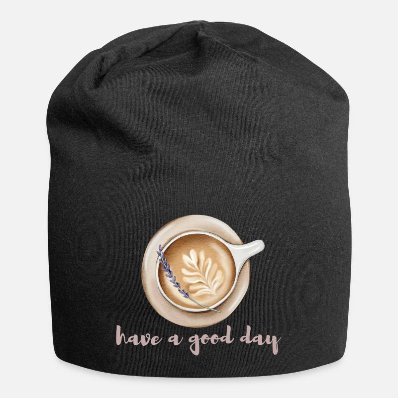 Have a nice day coffee design - Jersey Beanie - black