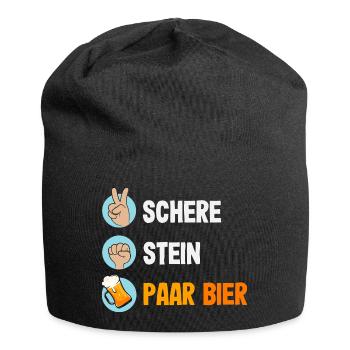 Lustiges Vatertag Geschenk Papa Bier - Jersey-Beanie - Schwarz - Vorne