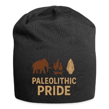 Prehistoric stone tools of Homo - Jersey Beanie - black - Front