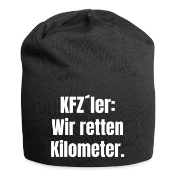 KFZler: Wir retten Kilometer - Jersey-Beanie - Schwarz - Vorne